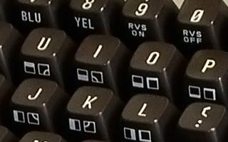C64 keyboard closeup