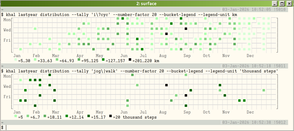 2025 activity distributions