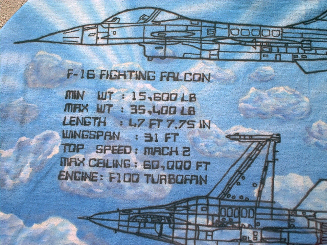 Top Gun back fighter data.closeup