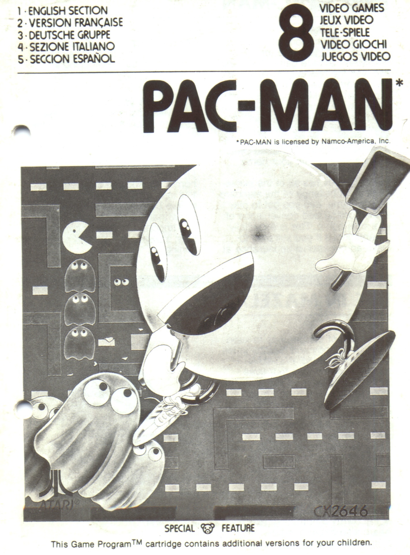 Source Pacman videogame manual