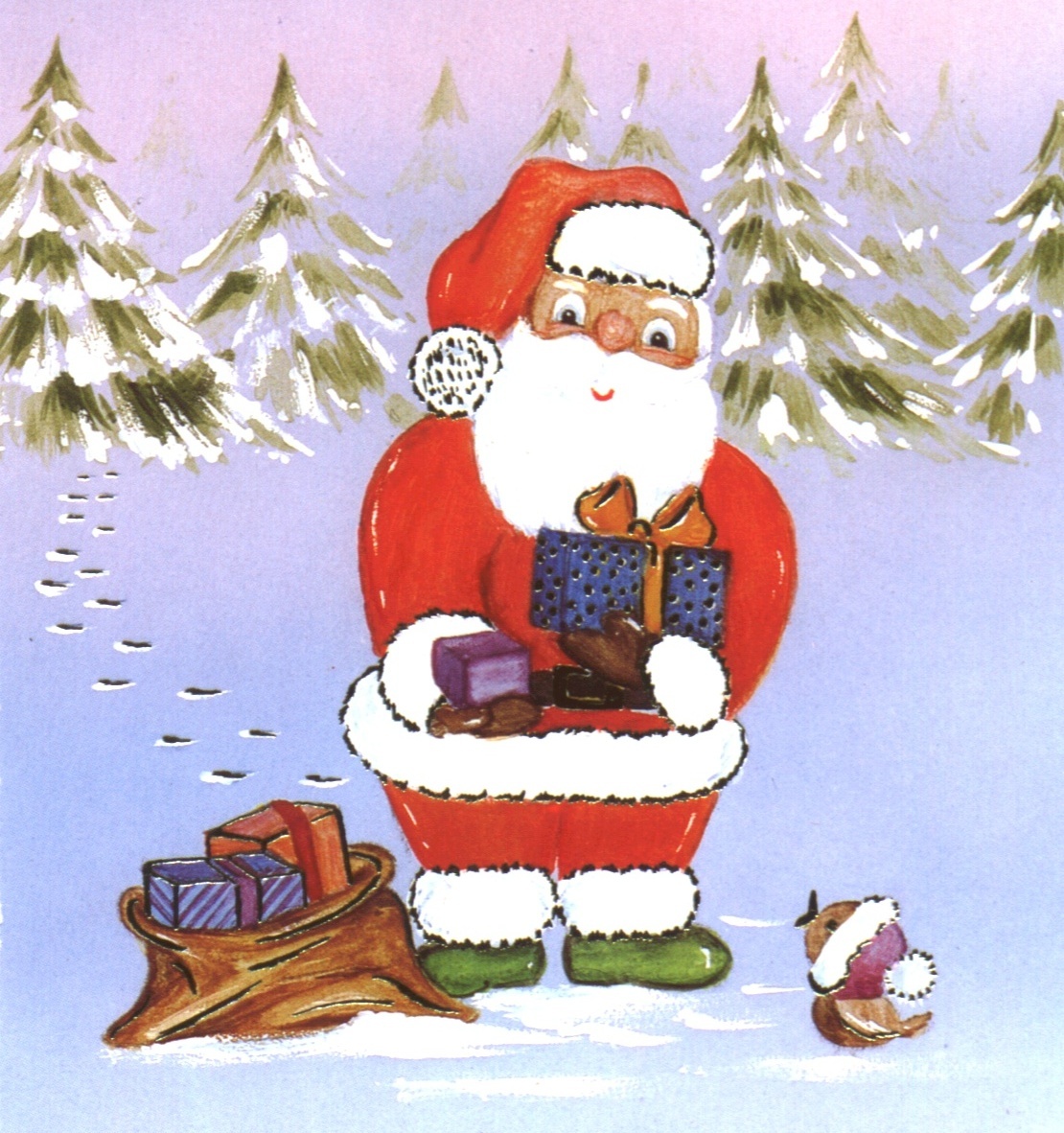 Source Santa Claus Xmas card