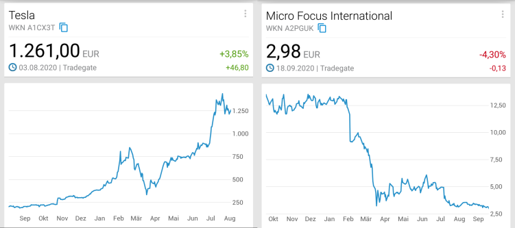 Tesla vs. Micro Focus